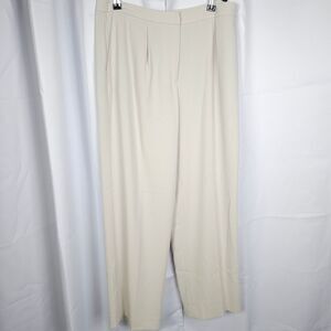 Talbots Cream Off-White High Rise Wide Leg Dress Pants Women's 10‎ 32x28